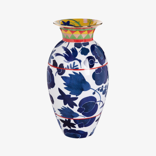 Amphora Vase - Wildbird Blu in Porcelain