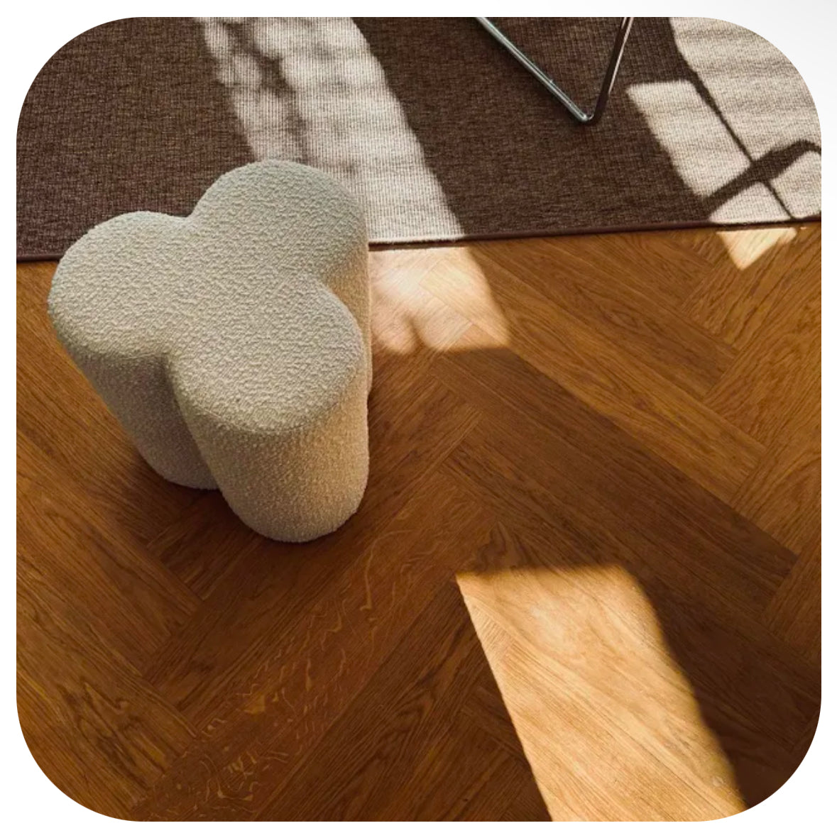 Clover Stool Boucle